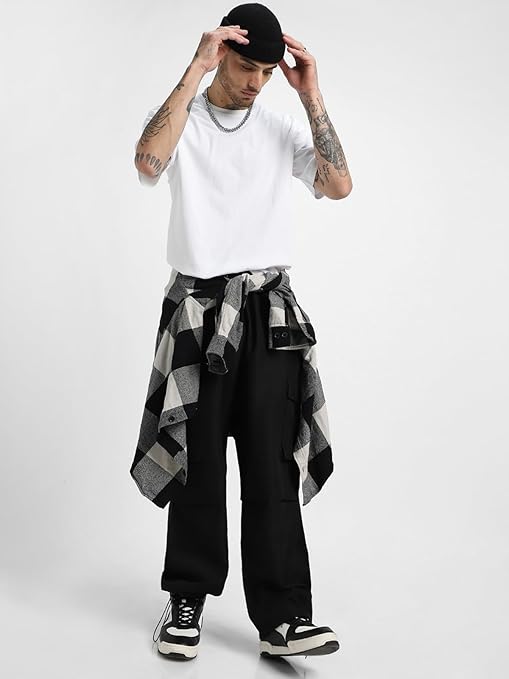 00% Pure Cotton Half Sleeve Round Neck Oversized Fit Stay Wild Graphic Print White T-Shirt Men/Boys (Available in from S to 2XL)