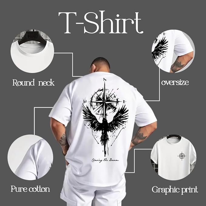 Glito Graphic Printed Men's 3D Print Cotton Blend T-Shirt | Casual Round Neck Short Sleeve | Regular Fit Men T-Shirt Jersey | Graphic Printed T-Shirt for Men | Men t-Shirt