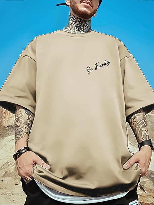 Jump Cuts||Printed Tshirt for Men||Drop Shoulder Tshirt for Men||Round Neck for Men||Cottonblend Oversized T-Shirt