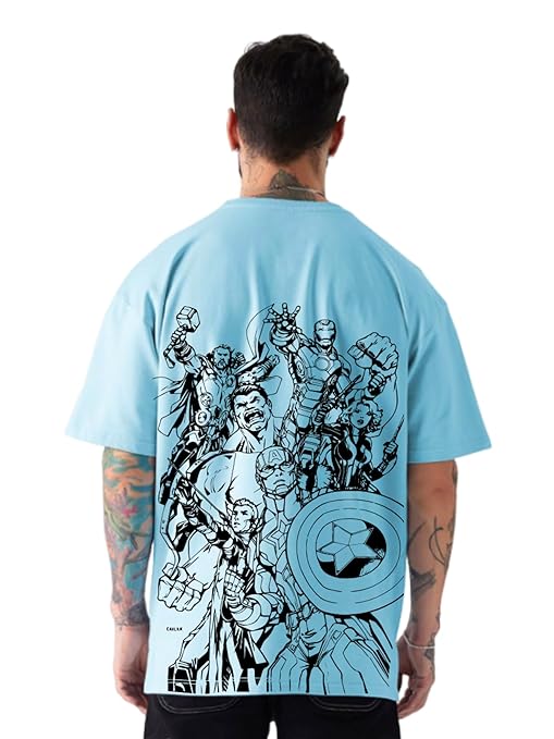 All Marvels Anime Gym Printed Graphic Tshirt for Men & Boys Black