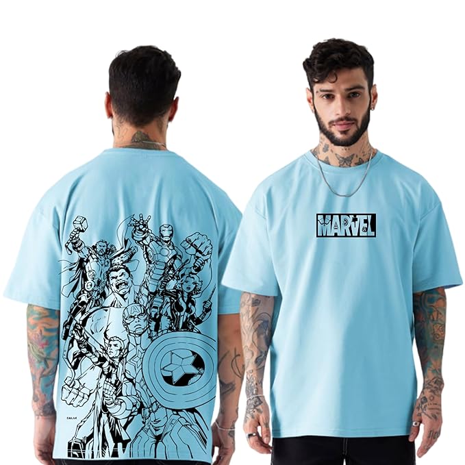 All Marvels Anime Gym Printed Graphic Tshirt for Men & Boys Black