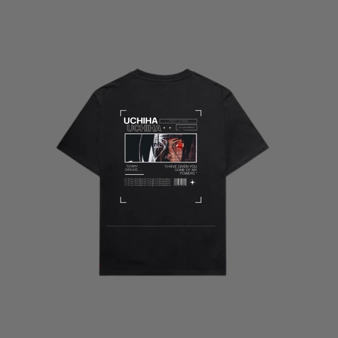 Oversize T-Shirt 100% Cotton UCHIHA ANIME T SHIIRT