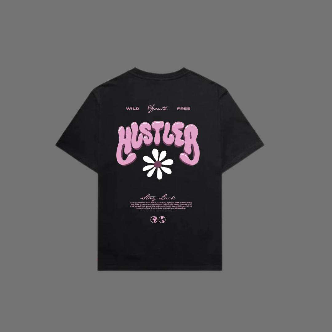Oversize T-Shirt 100% Cotton HUSTLE T SHIRT