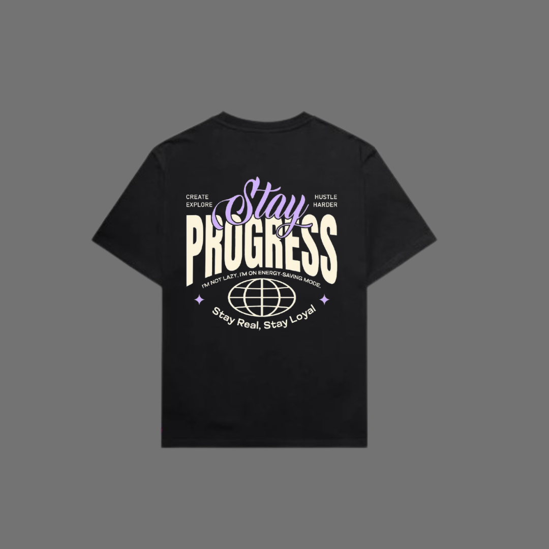 Oversize T-Shirt 100% Cotton PROGRESS T SHIRT