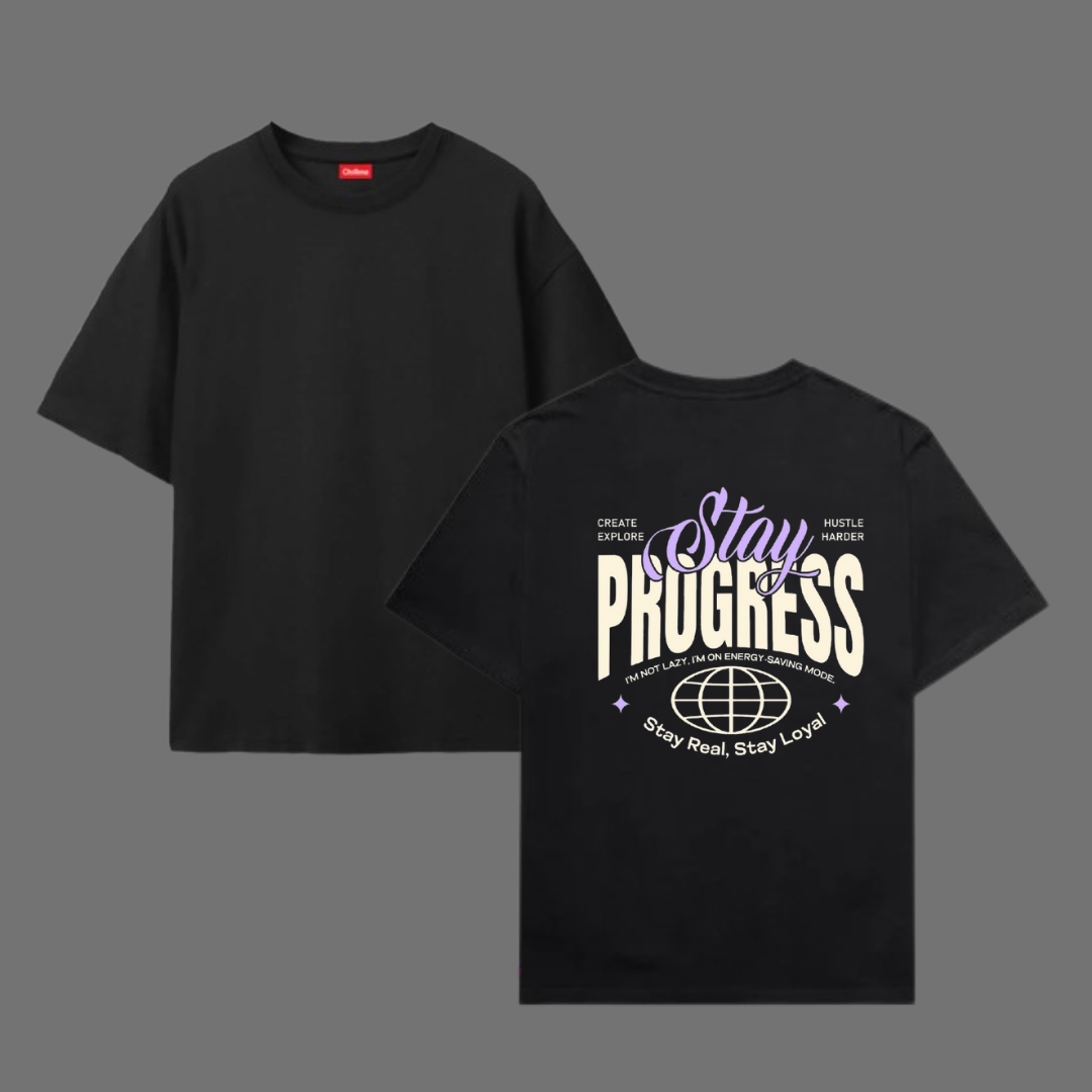 Oversize T-Shirt 100% Cotton PROGRESS T SHIRT
