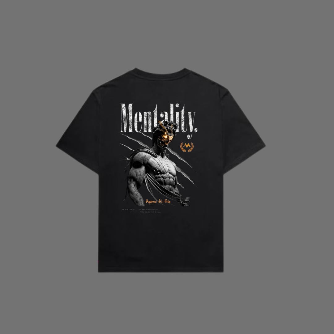Oversize T-Shirt 100% Cotton MENTALITY T SHIRT